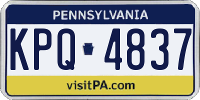 PA license plate KPQ4837