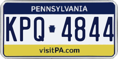 PA license plate KPQ4844