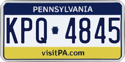 PA license plate KPQ4845