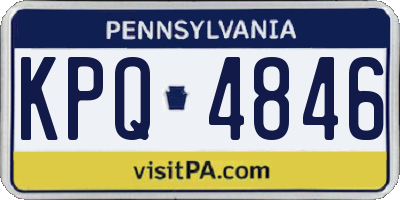 PA license plate KPQ4846