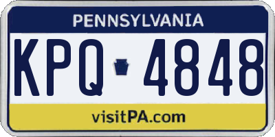 PA license plate KPQ4848