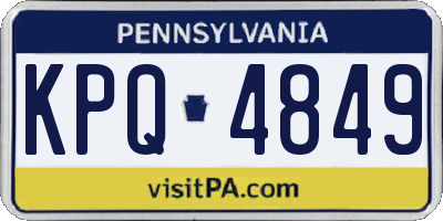 PA license plate KPQ4849