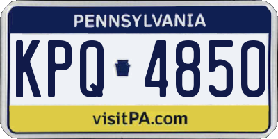 PA license plate KPQ4850