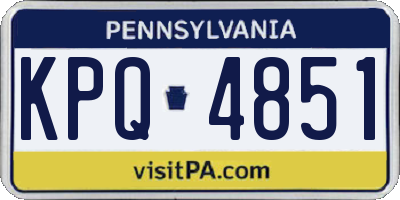 PA license plate KPQ4851