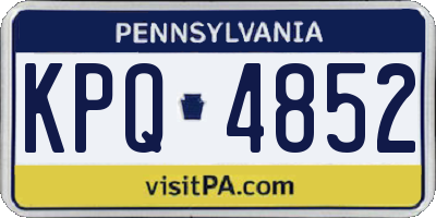 PA license plate KPQ4852