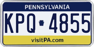 PA license plate KPQ4855