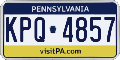 PA license plate KPQ4857