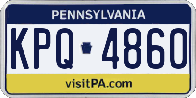 PA license plate KPQ4860