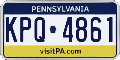 PA license plate KPQ4861