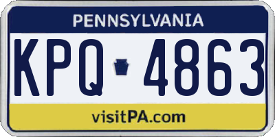 PA license plate KPQ4863