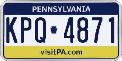 PA license plate KPQ4871