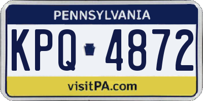 PA license plate KPQ4872