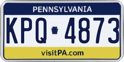 PA license plate KPQ4873