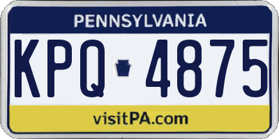 PA license plate KPQ4875