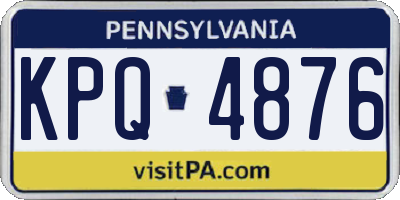 PA license plate KPQ4876