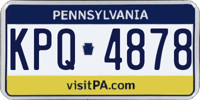 PA license plate KPQ4878
