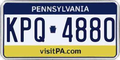 PA license plate KPQ4880