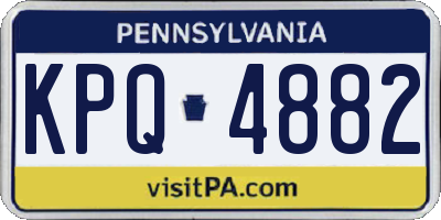 PA license plate KPQ4882