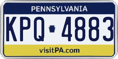 PA license plate KPQ4883