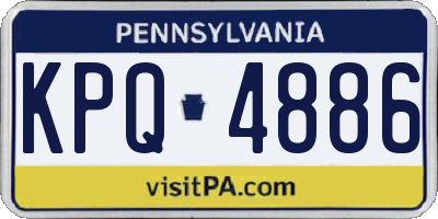 PA license plate KPQ4886