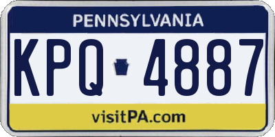 PA license plate KPQ4887