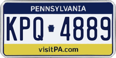 PA license plate KPQ4889