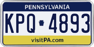 PA license plate KPQ4893