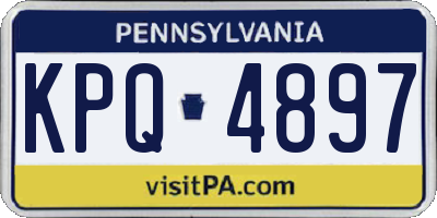 PA license plate KPQ4897