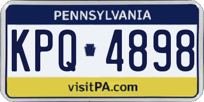 PA license plate KPQ4898