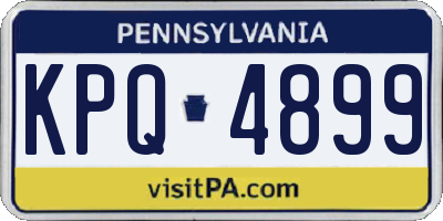 PA license plate KPQ4899
