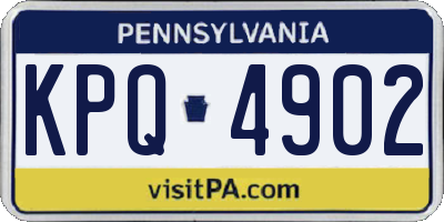 PA license plate KPQ4902