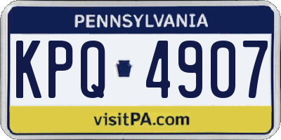 PA license plate KPQ4907