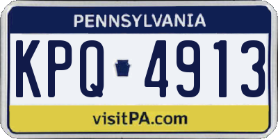 PA license plate KPQ4913