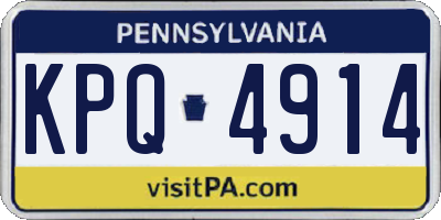 PA license plate KPQ4914