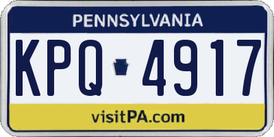 PA license plate KPQ4917