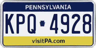 PA license plate KPQ4928