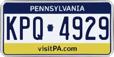 PA license plate KPQ4929