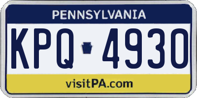 PA license plate KPQ4930