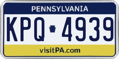 PA license plate KPQ4939