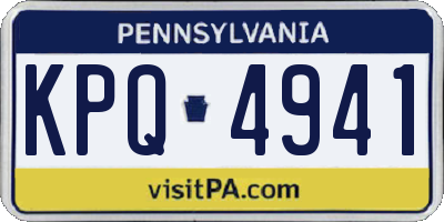 PA license plate KPQ4941