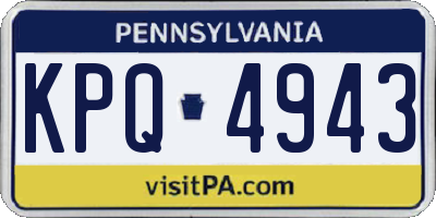PA license plate KPQ4943