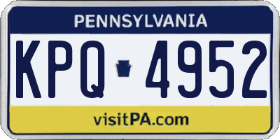 PA license plate KPQ4952
