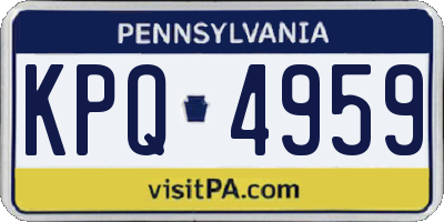 PA license plate KPQ4959
