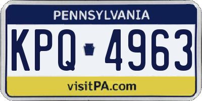 PA license plate KPQ4963