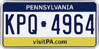 PA license plate KPQ4964