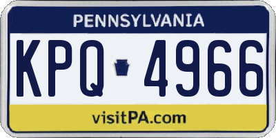 PA license plate KPQ4966