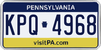 PA license plate KPQ4968