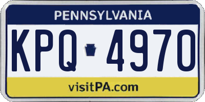 PA license plate KPQ4970