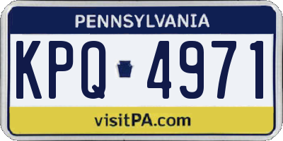PA license plate KPQ4971