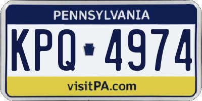 PA license plate KPQ4974